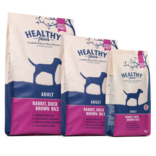 Healthy Paws Rabbit, Duck & Brown Rice Adult 2KG