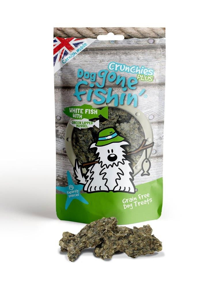 Dog Gone Fishin' White Fish With GL Mussel Crunchies+ 75g