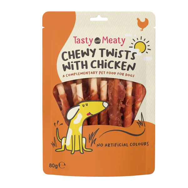 Tasty & Meaty Chewy Twists With Chicken 80g