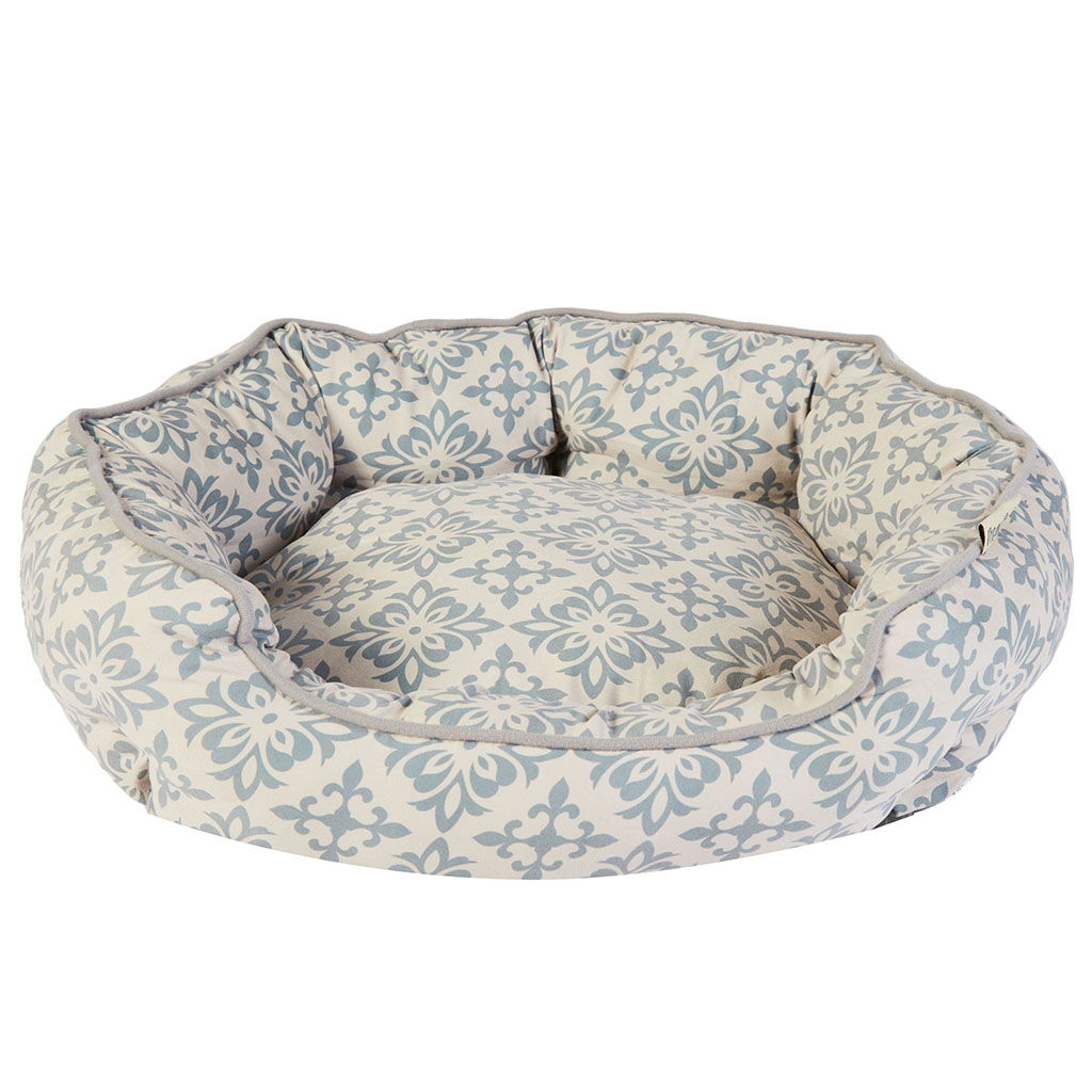 Dream Paws Oval Velvet Bed - Grey