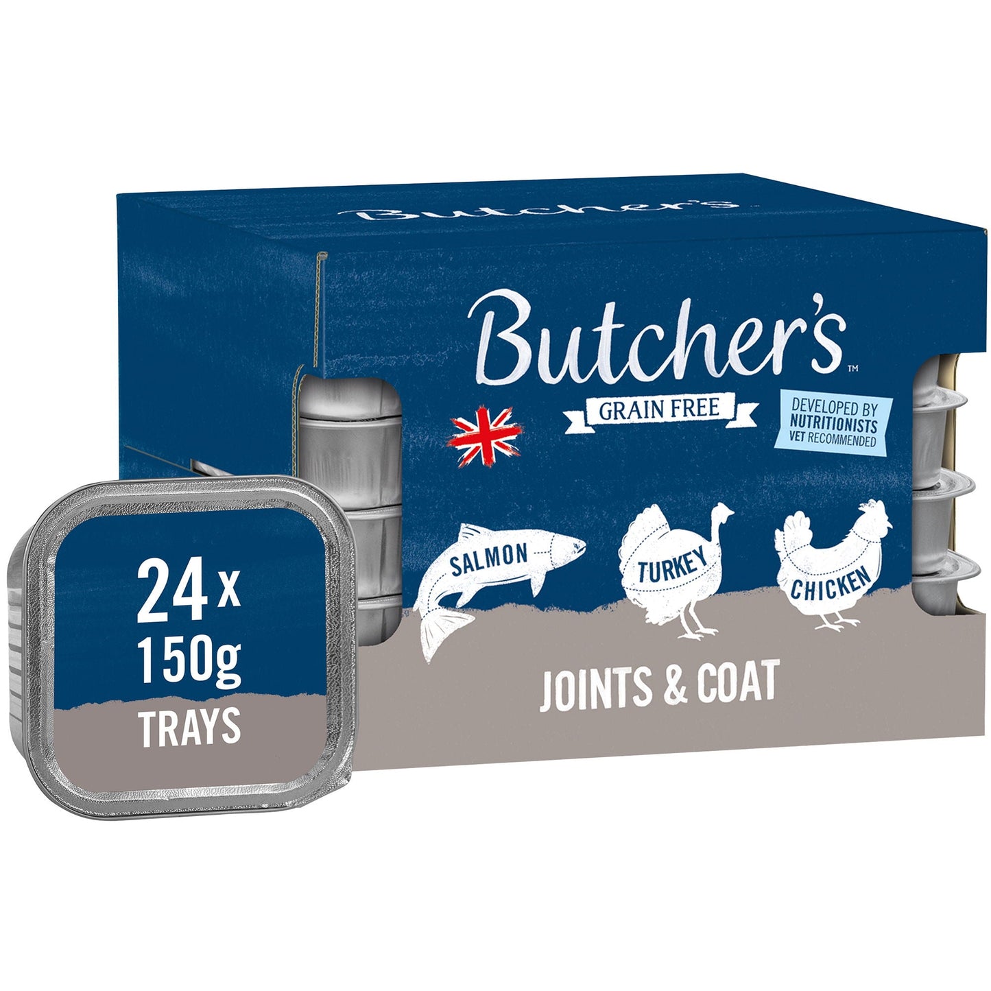 Butcher''s Joints & Coat Wet Dog Food Trays 24x150g