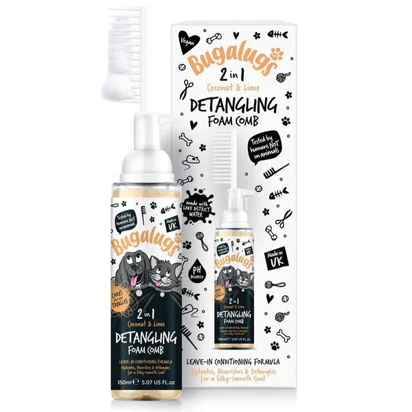 2 in 1 Detangle and Conditioning Foam Comb Coconut and Lime 150ml