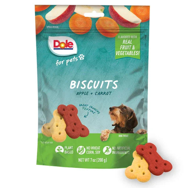 Dole Dog Biscuits Apple & Carrot Assorted Bag 198g