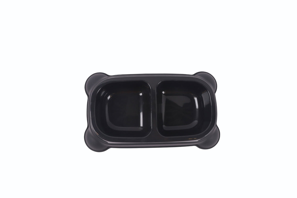 M-PETS Plastic Double Bowl