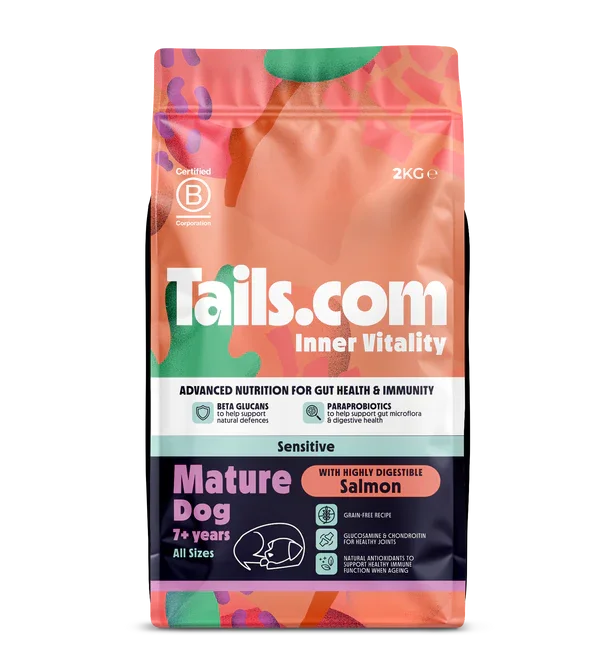 Tails.com Inner Vitality Sensitive Mature Salmon Dry Dog Food 2kg