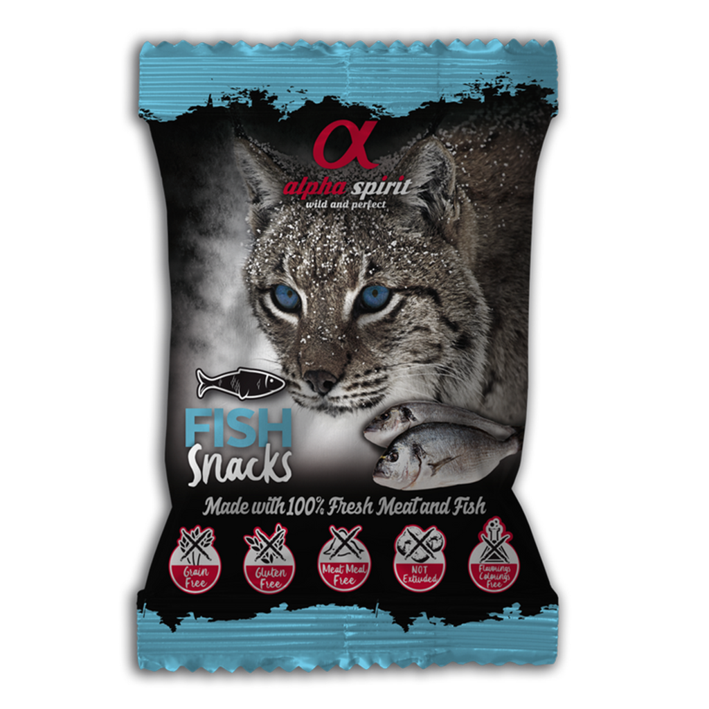 Alpha Spirit Fish Cat Treats (24 x 50g) - North East Pet Shop