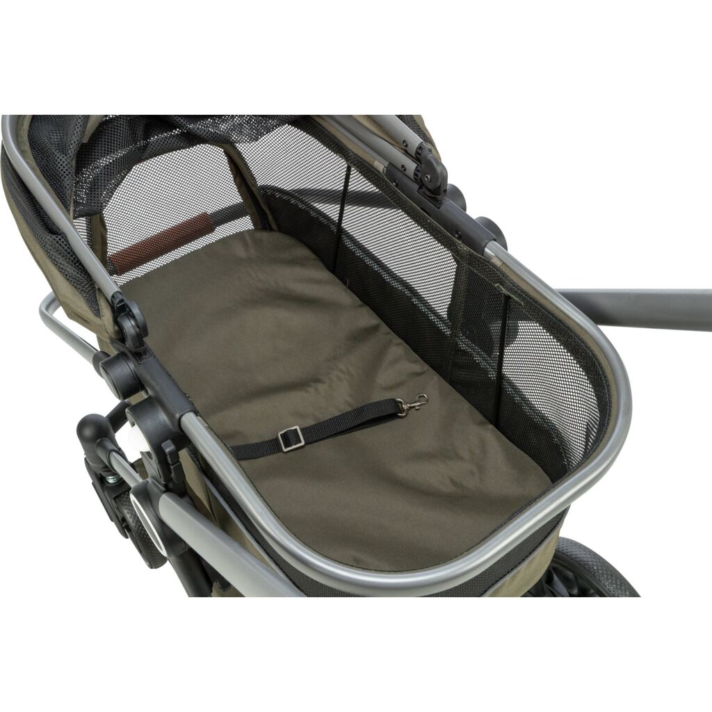 Trixie Dog stroller for dogs up to 22 kg, with a removable basket and rain cover – 56 × 101 × 100 cm, 7.5 kg, olive green – image 8