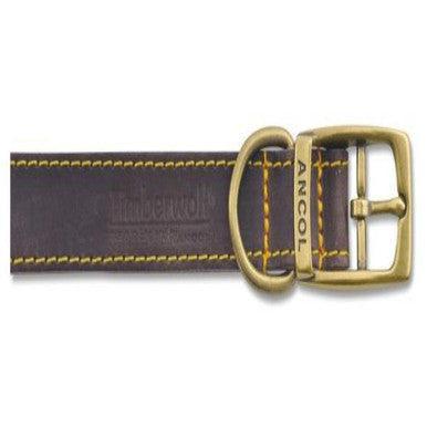 Ancol Timberwolf Leather Collar Sable 50cm - North East Pet Shop ANCOL