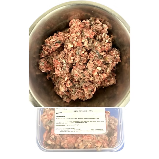 Northern Raw Feeds - Boneless Beef & Beef Tripe - 454g
