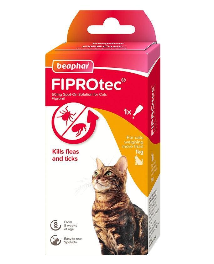 Beaphar FIPROtec Flea and Tick Spot On for Cat 1 pipette