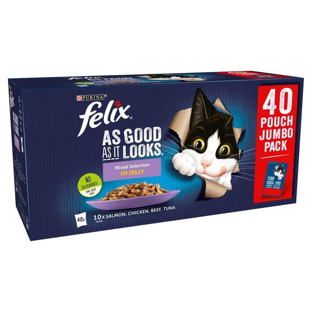 Felix Pouch As Good As It Looks Mixed Selection 40 x 100g - North East Pet Shop Felix