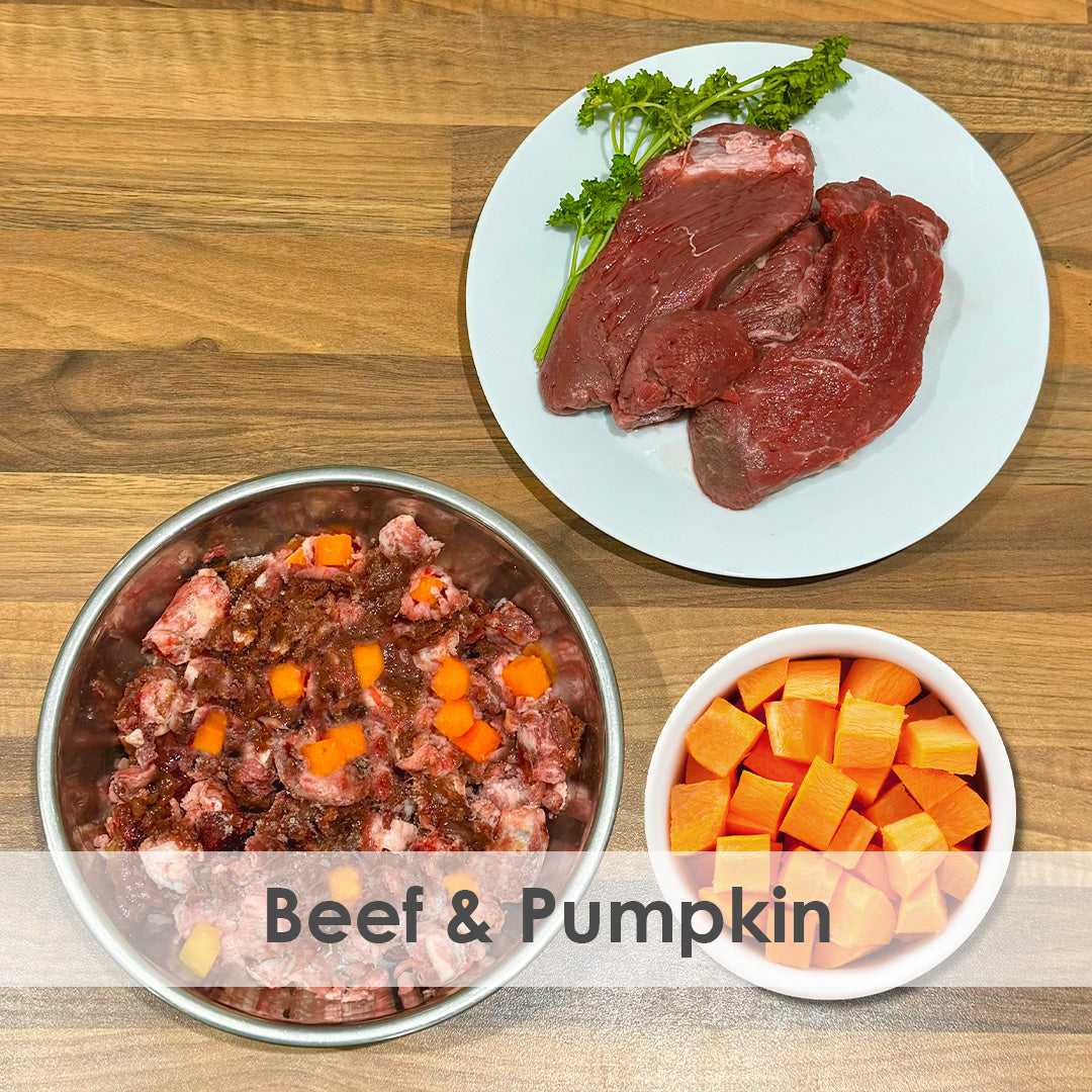 Fur Baby Nutrition Beef & Pumpkin Frozen Dog Food 1kg