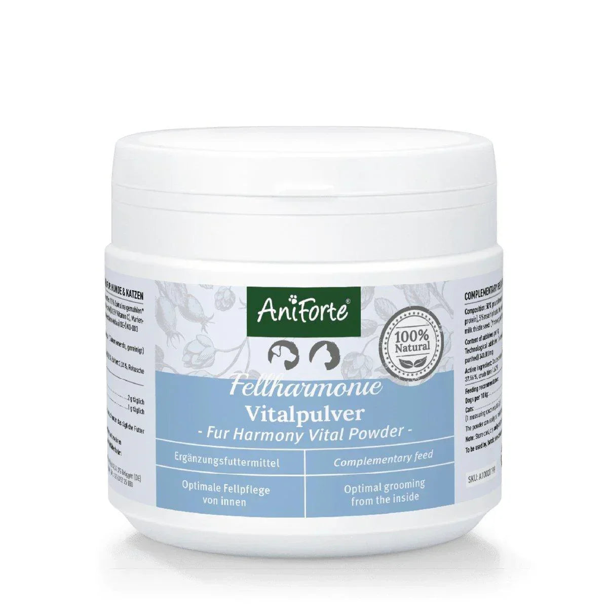 Fur Harmony Vital Powder 250g - Natural Skin & Coat Supplement - North East Pet Shop Aniforte