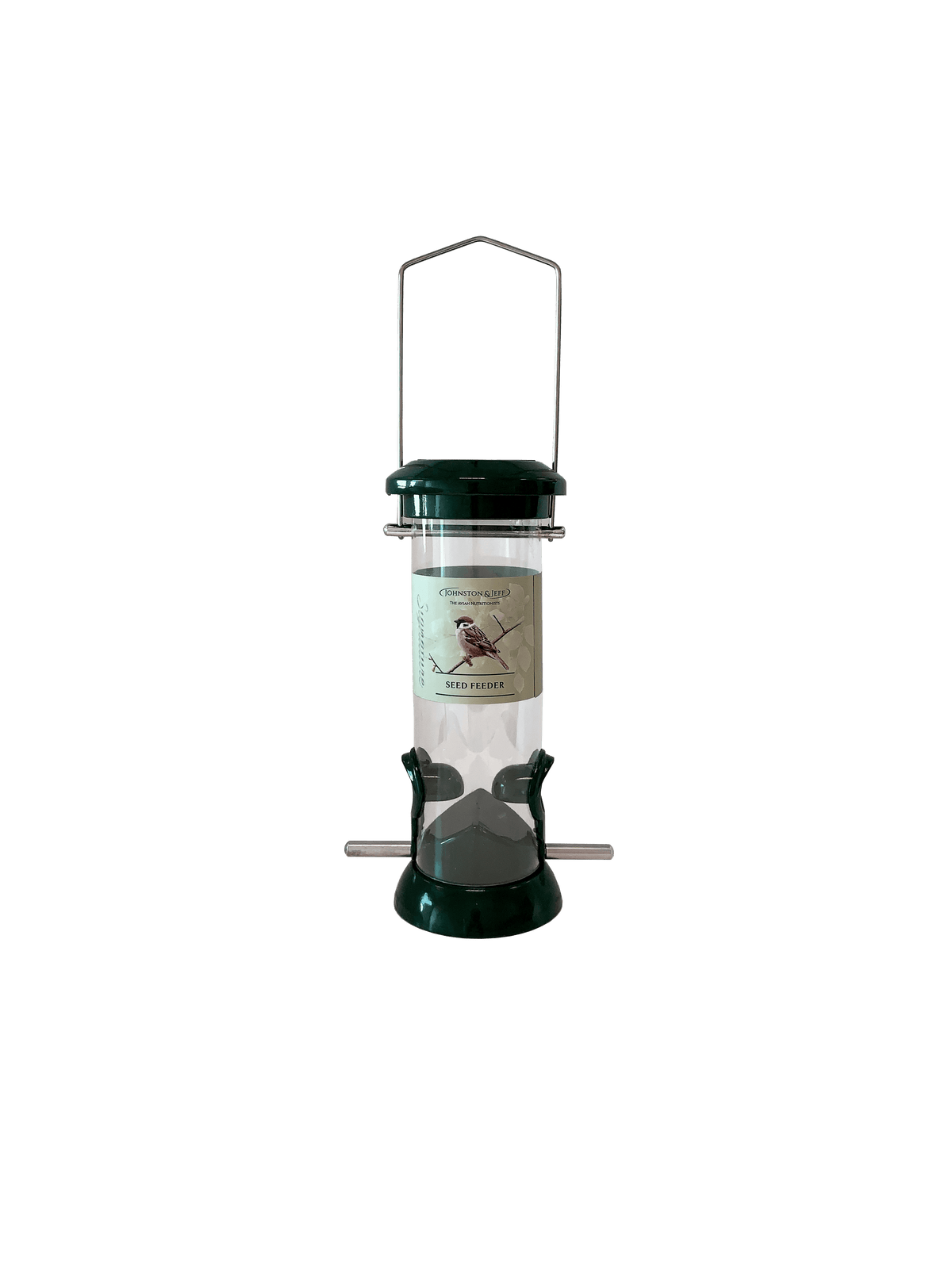 Johnston & Jeff Green Cast Seed Feeder 20cm - North East Pet Shop Johnston & Jeff