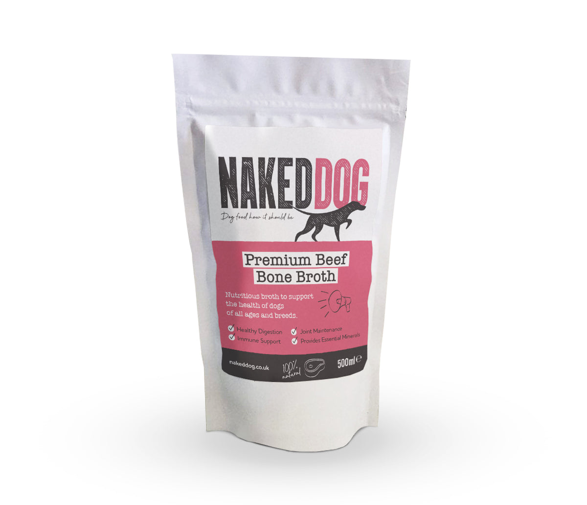 Naked Dog Bone Broth with Beef 500g
