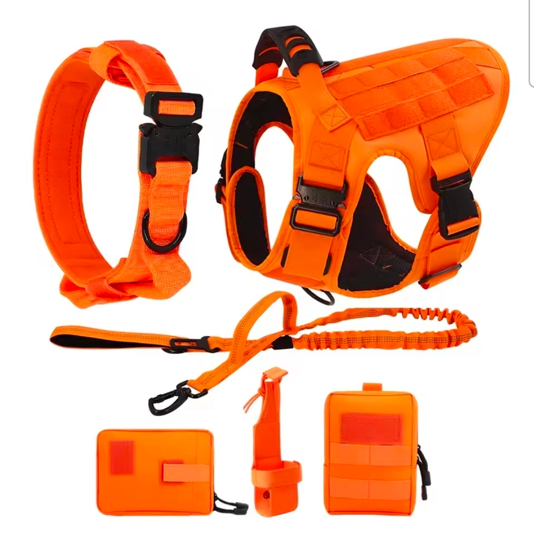 Military Grade Tactical Dog Harness Set
