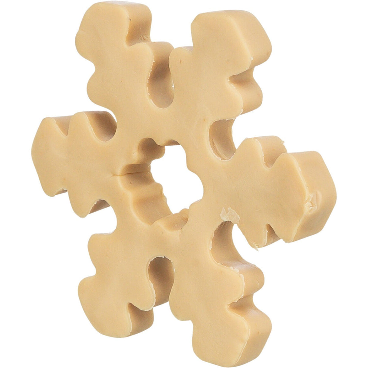 Official manufacturer photograph of the snowflake variant; one of four TRIXIE Christmas shapes