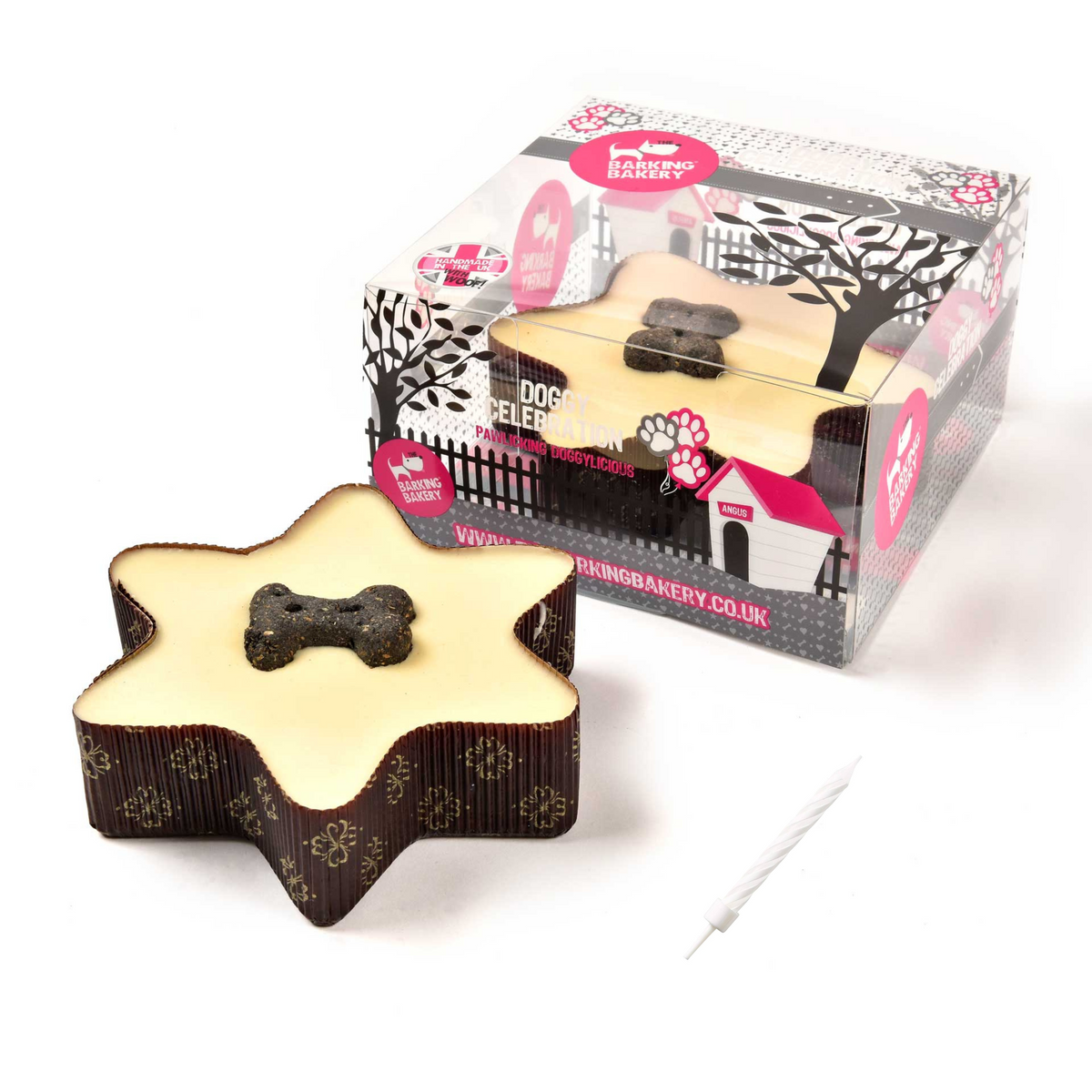 The Barking Bakery Yoghurt Topped Star Cake product packaging