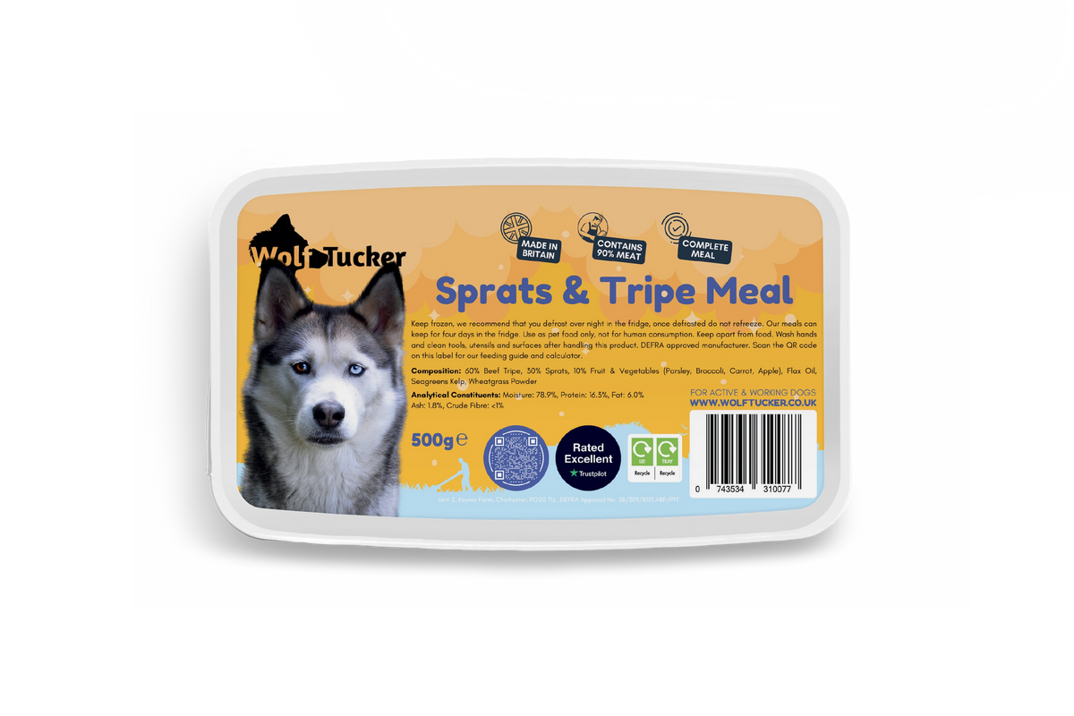 Wolftucker Sprats and Tripe 500g