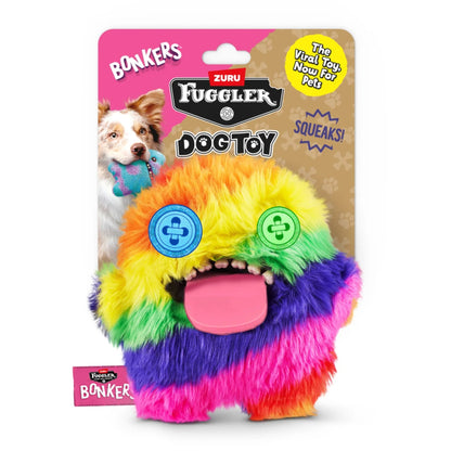 BONKERS Fuggler Oogah Boogah Multi plush dog toy – one of four possible mystery bundle designs