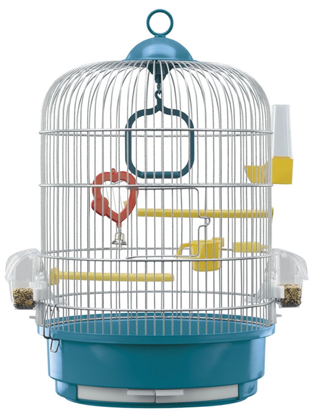 Regina Round Bird Cage White 32.5 x 49cm