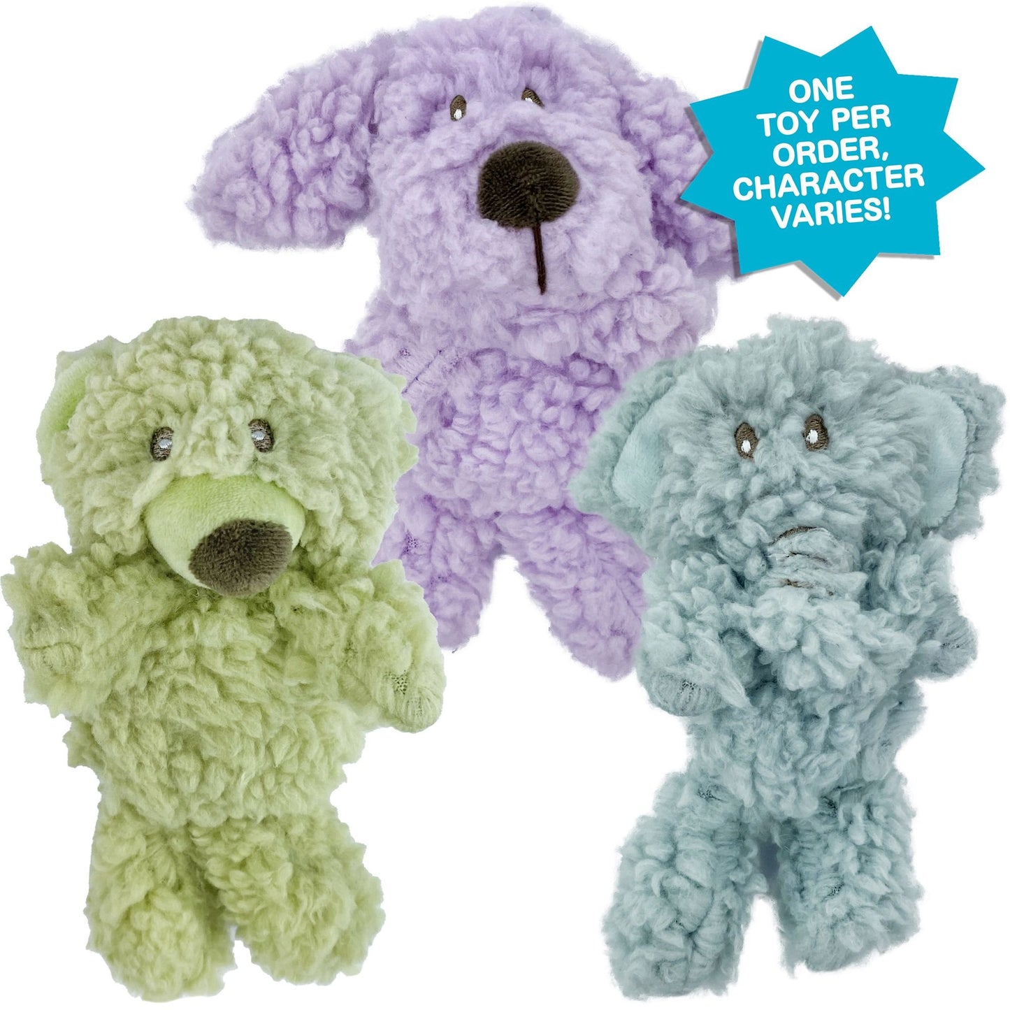 Aromadog Calm Fleece 6in assorted plush dog toys