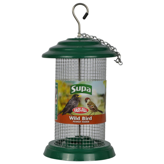 Supa Easy Fill Plastic Peanut Feeder Green 20cm (8 Inch)