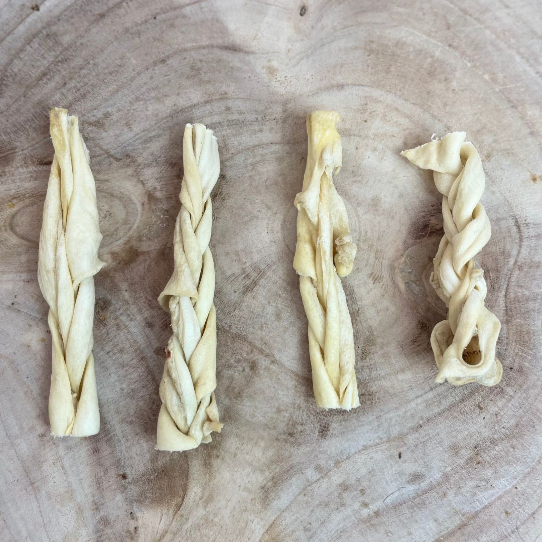 Nova Dog Chews Lamb Skin Braided 15cm — Case of 25