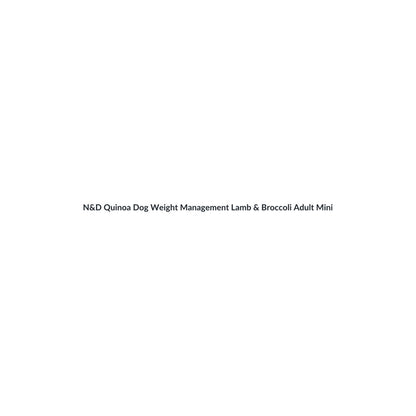 N&D Quinoa Dog Weight Management Lamb & Broccoli Adult Mini 2.5 Kg