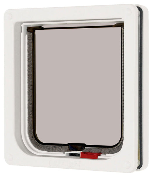Lockable Cat Flap White 16.5x17.4cm