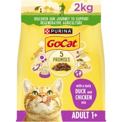GO-CAT 1+ Adult Cat Chicken & Duck, 2kg