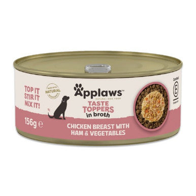 Applaws Chicken Breast with Ham and Vegetables in Broth 156g tin