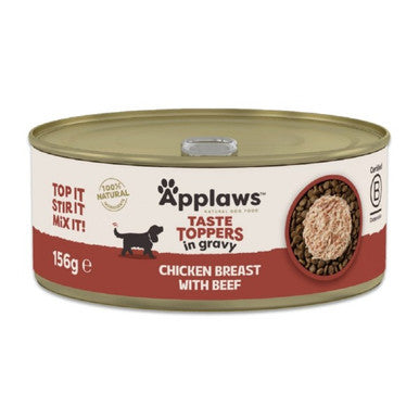 Applaws Chicken Breast with Beef in Gravy 156g tin