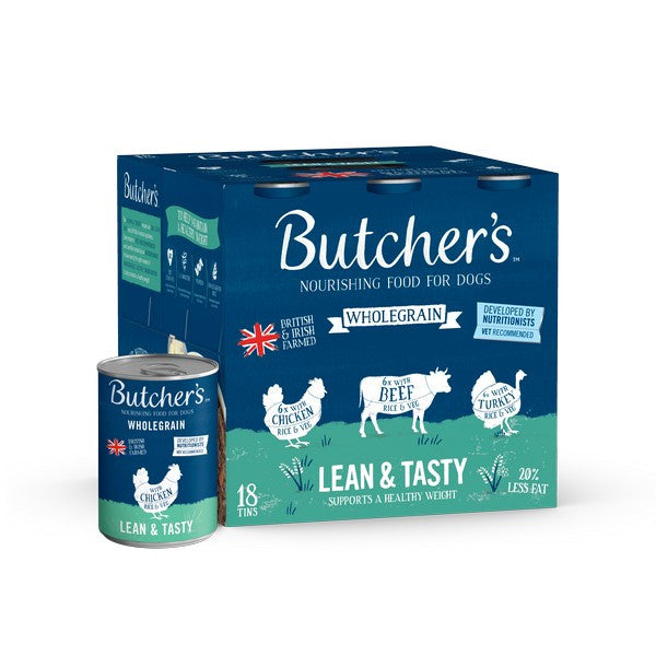Butcher's Lean & Tasty Low Fat Dog Food Cans – 6 x 390g / 12 x 390g / 18 x 390g – product view 4