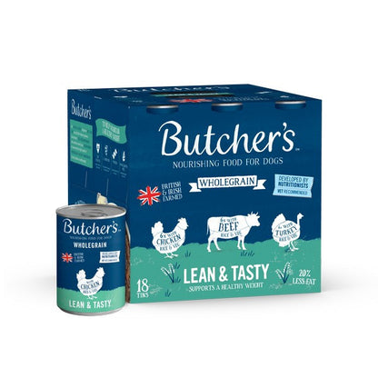 Butcher's Lean & Tasty Low Fat Dog Food Cans – 6 x 390g / 12 x 390g / 18 x 390g – product view 4