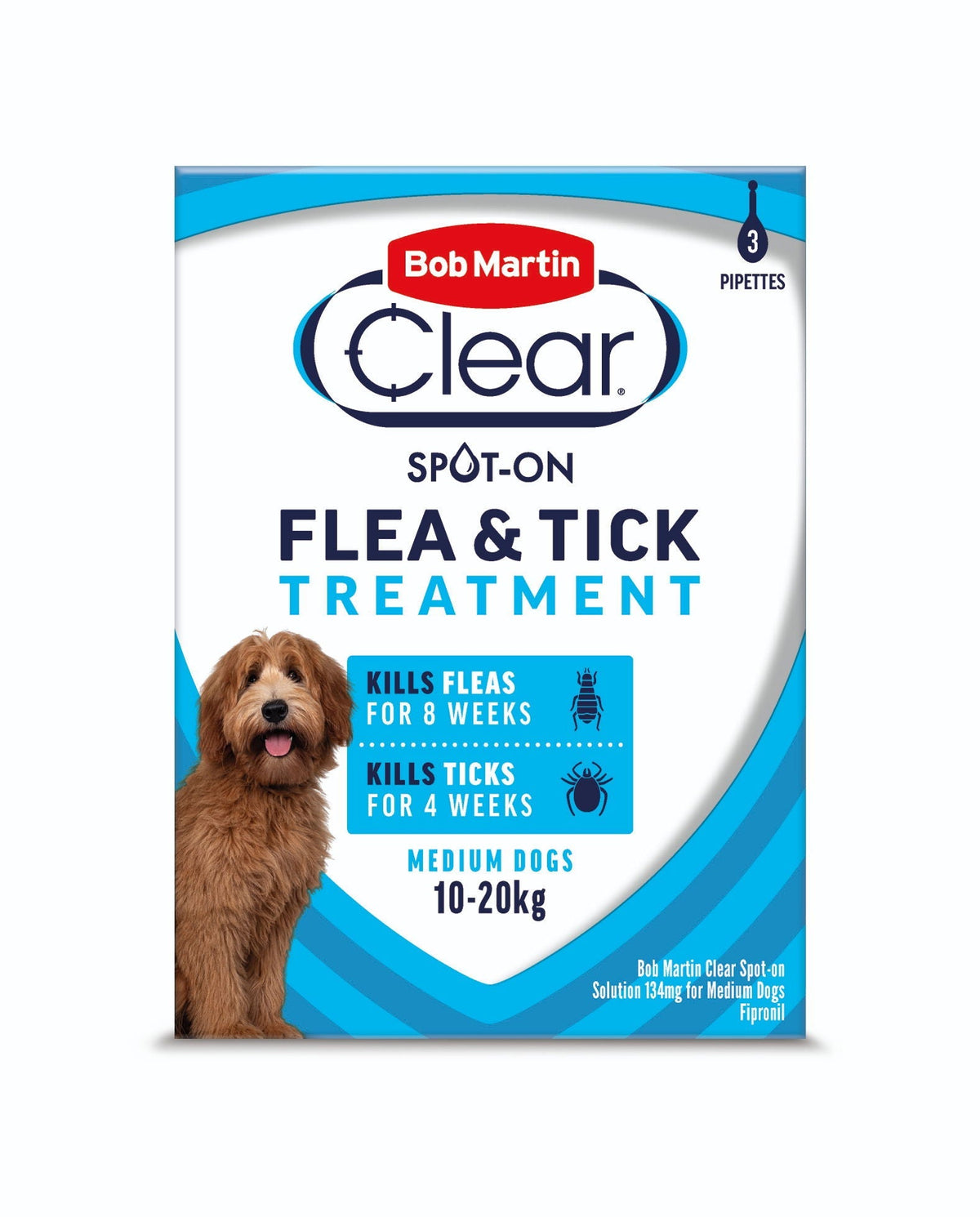 Bob Martin Flea Clear Medium Dog Spot On 3 Tube
