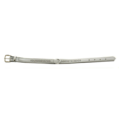 Nobby Double Back Swarovski Crystal Collar Grey 17mm x 47cm