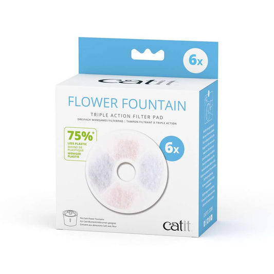 Catit Fountain Frameless Triple Action Filter 6 Pack