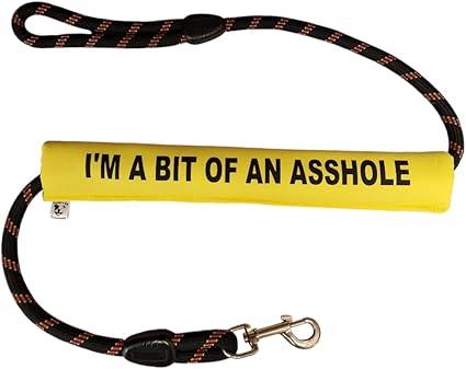 Personalised Dog Lead Sleeve - Yellow / Black