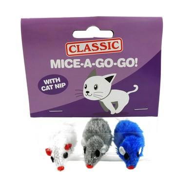 Classic Furry Fluffy Mice 3 Pieces 50mm