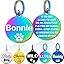 Personalised Pet Tag - Stainless Steel - Scratch Resistant - Blue / Bone / Large
