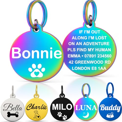Personalised Pet Tag Multi Round
