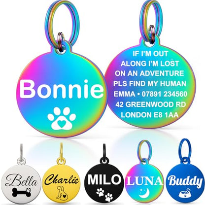 Personalised Pet Tag Multi Round