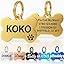 Personalised Pet Tag - Stainless Steel - Scratch Resistant - Black / Round / Large