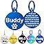 Personalised Pet Tag - Stainless Steel - Scratch Resistant - Black / Bone / Small