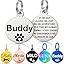 Personalised Pet Tag - Stainless Steel - Scratch Resistant - Blue / Round / Large