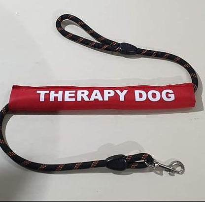 Personalised Dog Lead Sleeve - Black / White