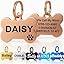 Personalised Pet Tag - Stainless Steel - Scratch Resistant - Black / Bone / Large