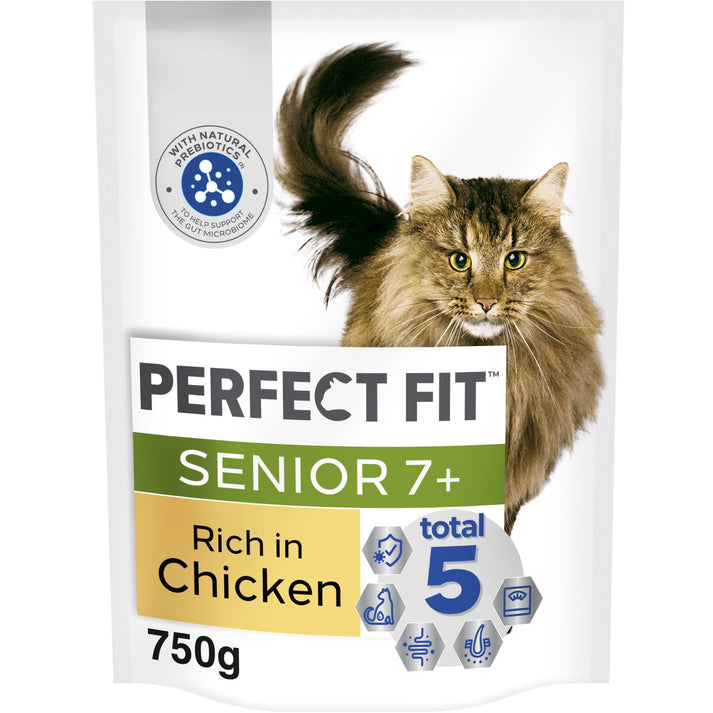 Perfect Fit Senior Dry Cat Food Chicken 750g