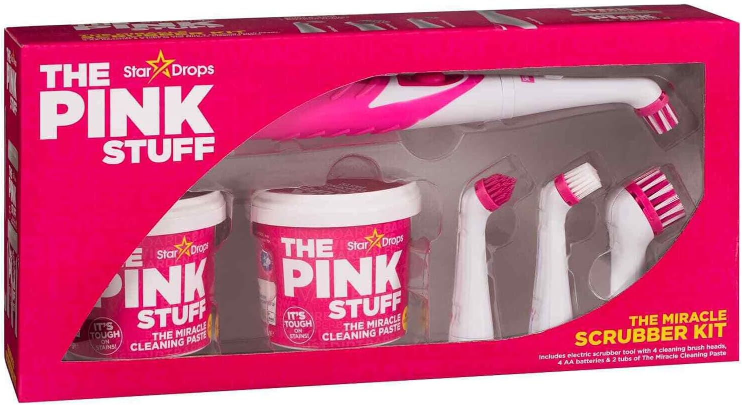 The Pink Stuff Miracle Electric Scrubber Kit – 2 x 500g Paste
